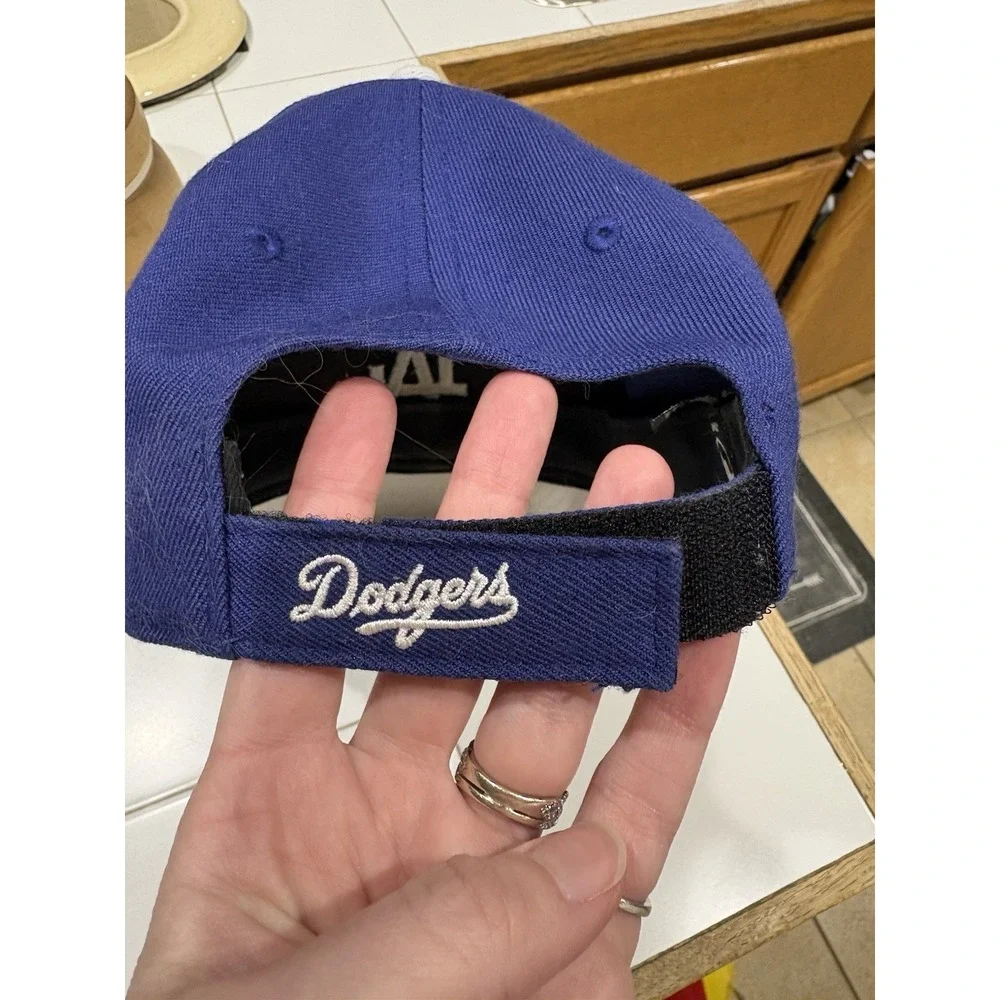 LA Dodgers `47 Brand Hat Cap Adjustable Strap Blue/White MLB‎ EUC